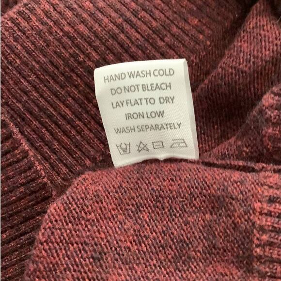 Lovers + Friends Mikael Sweater Burgundy Red V Neck Long Sleeve Oversized XS - Picture 12 of 12